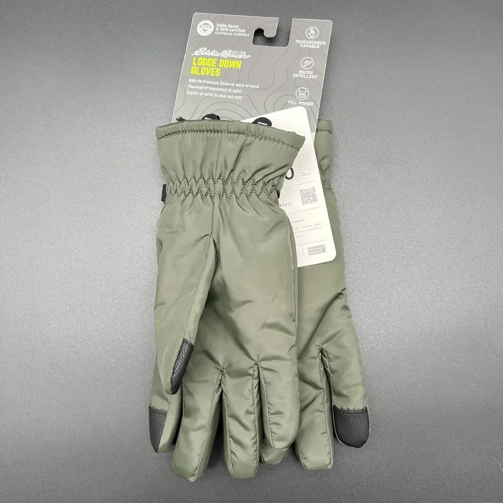 NWT Eddie Bauer Women's Lodge Down Gloves Green - Size Small